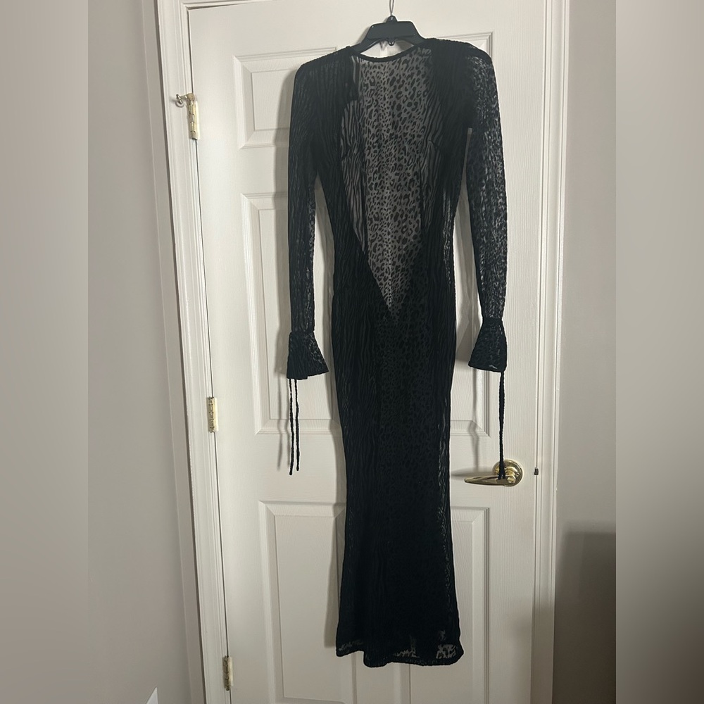 Miss Circle Waylynn Dress Black Animal Print